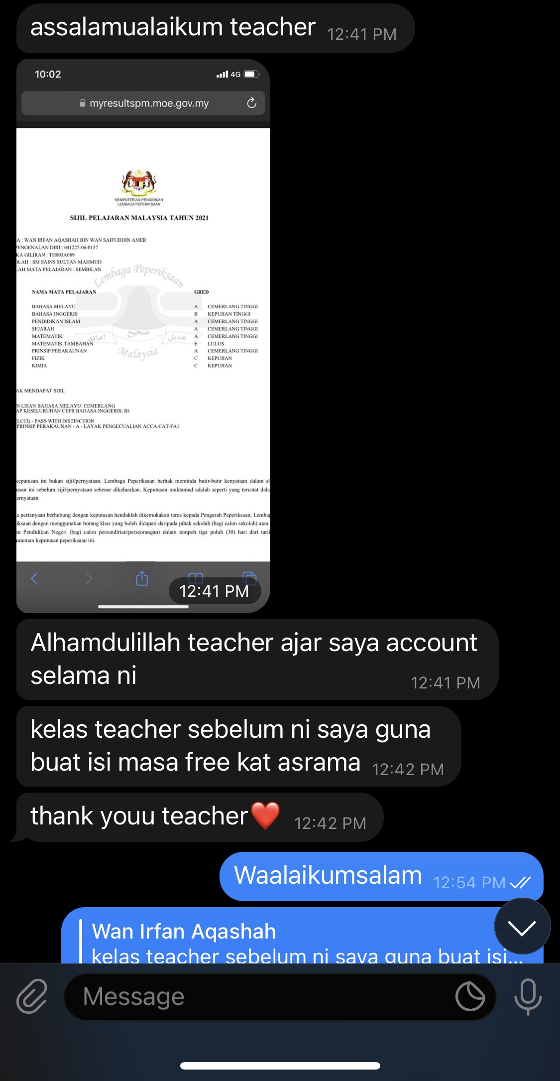 testimonial